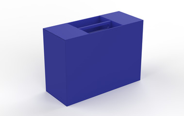 Cardboard Fast Food Box, Packaging For Lunch, Chinese Food. On White Background Isolated. 