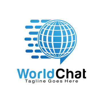 World Chat logo design template
