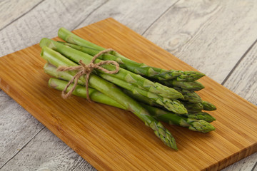 Raw asparagus heap