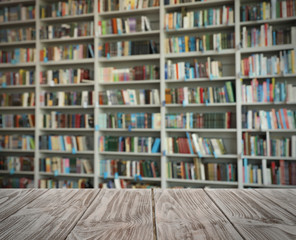 Empty wooden table on white background. Mockup for design