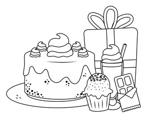 Isolated happy birthday surprise design