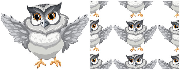 Seamless design pattern isolated on white