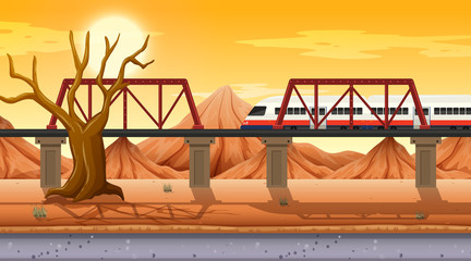 Western desert themed scene in nature