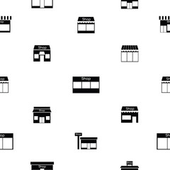 shop seamless pattern background icon.