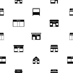 shop seamless pattern background icon.