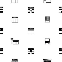 shop seamless pattern background icon.