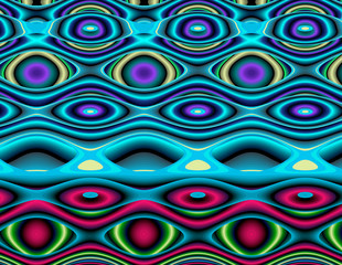 blue abstract fractal background 3d rendering illustration