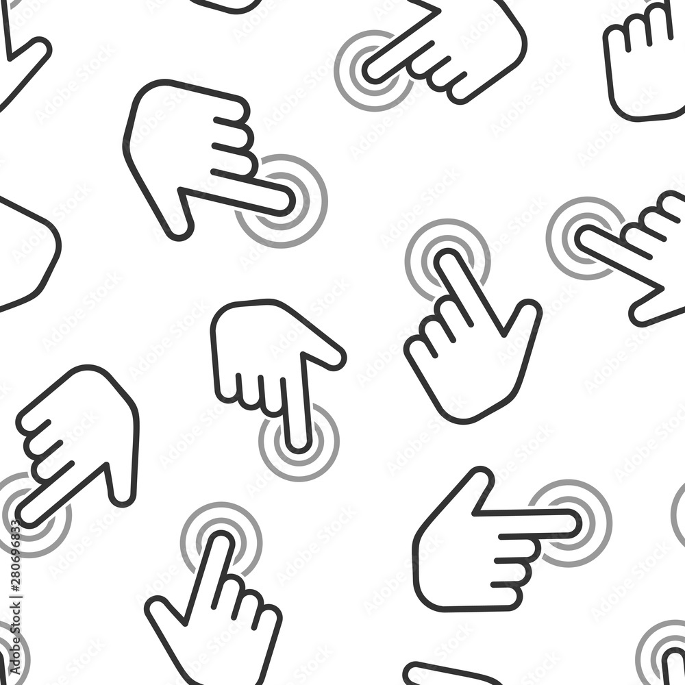 Aufkleber click mouse icon seamless pattern background. pointer vector illustration on white isolated backgrou