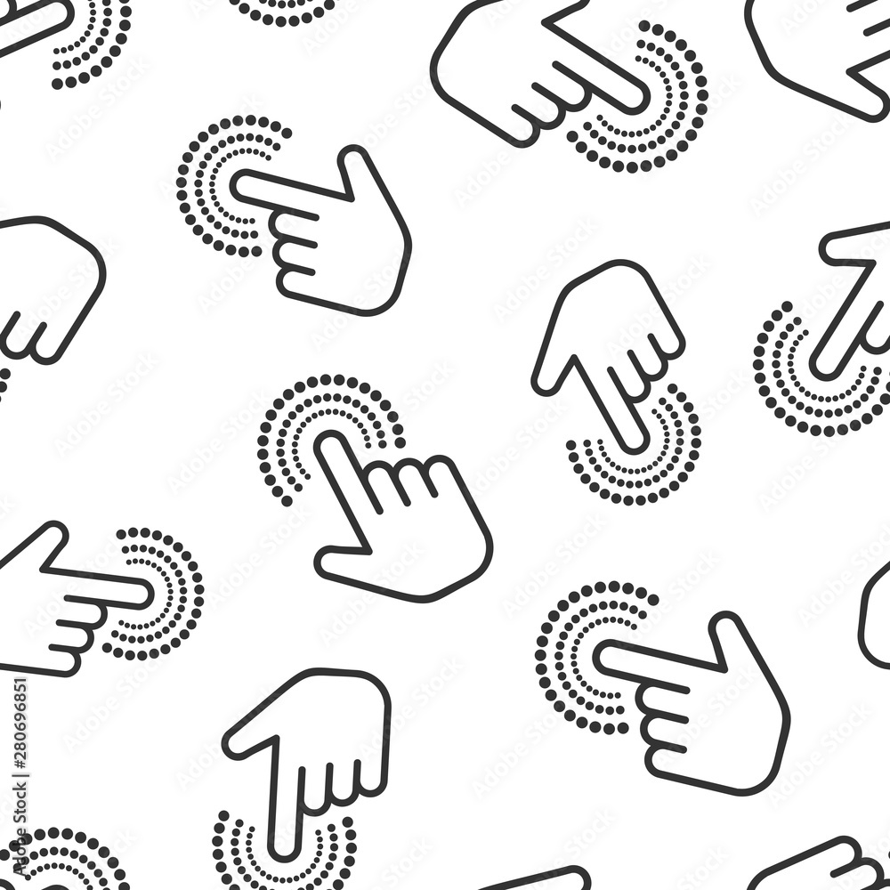 Aufkleber click mouse icon seamless pattern background. pointer vector illustration on white isolated backgrou