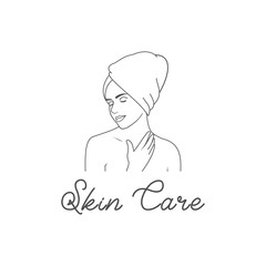 beauty face spa logo, therapy relax, template,herbal