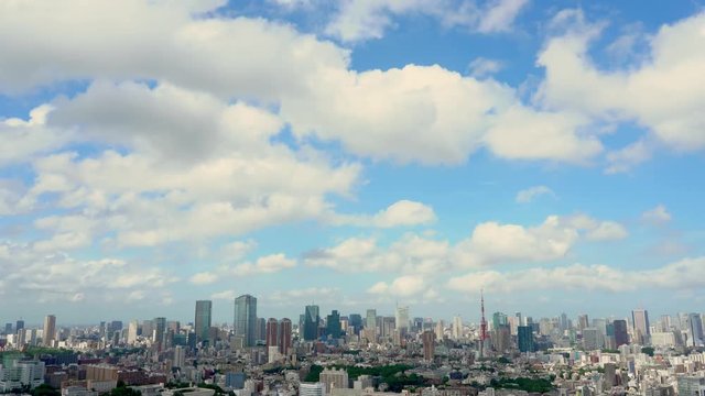 time lapse of tokyo city landscape