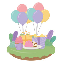 Happy birthday surprise design vector illustration