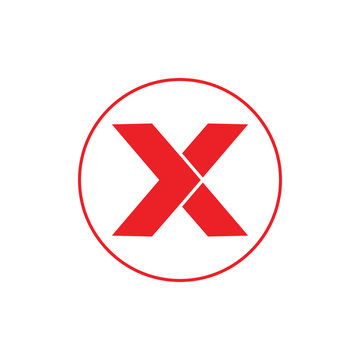 letter x geometric arrow dynamic logo vector