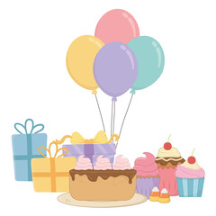 Happy birthday surprise design vector illustration