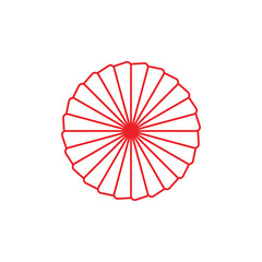 circle turbine sun lines art swirl logo vector