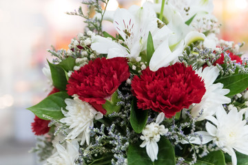 Beautiful bouquet of flowers colorful, flower decoration, Floral arrangement