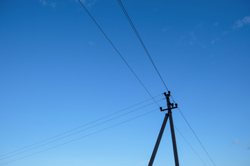 Electric pole and wires