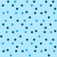 Christmas background snow blue dots polka seamless pattern
