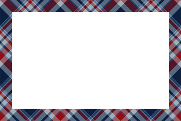 Fototapeta premium Vintage frame vector. Scottish border pattern retro style. Tartan plaid ornament.