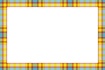 Vintage frame vector. Scottish border pattern retro style. Tartan plaid ornament.