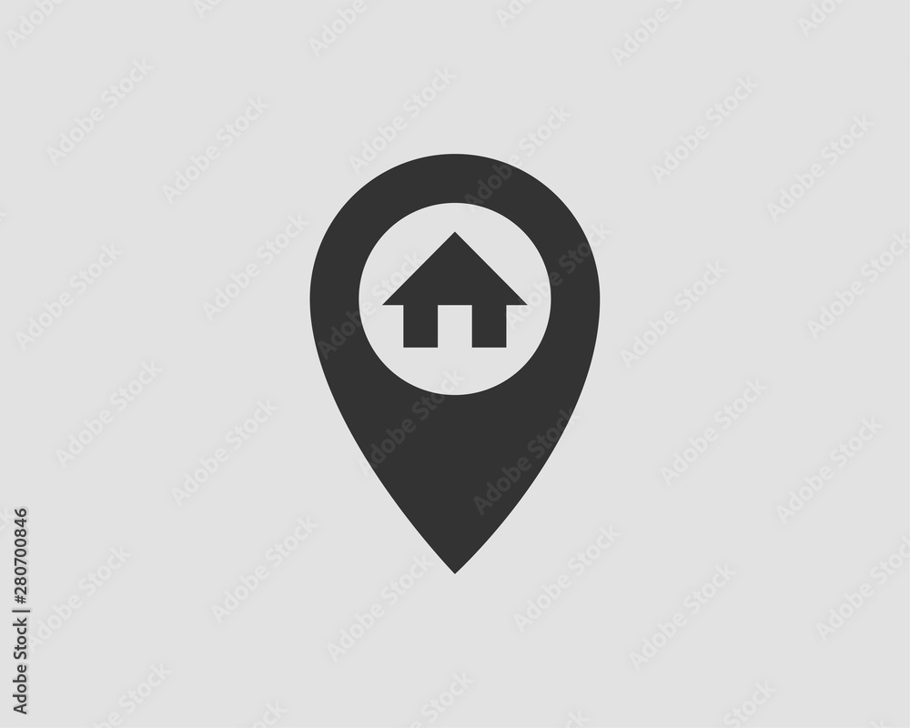 Poster map icons. marker pointer. pin location vector icon. gps navigation symbol.