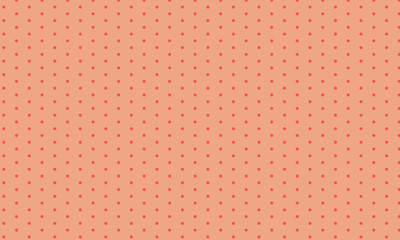 Peach seamless polka dot pattern. Vector illustration