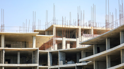 Under construction multi-storey residential building