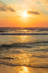 magnificent sunset over the Mediterranean Sea, Israel