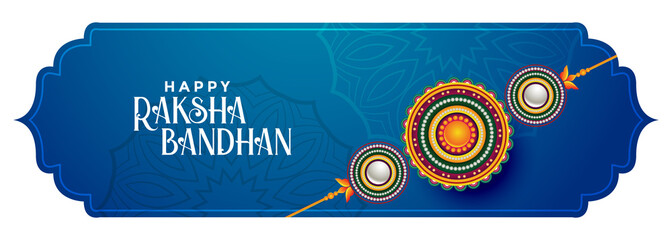 happy raksha bandhan festival beautiful banner