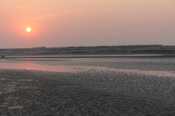 sunset on the river