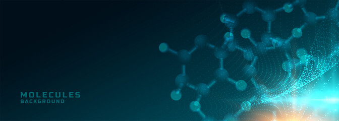 molecules structure medical science and healthcare banner
