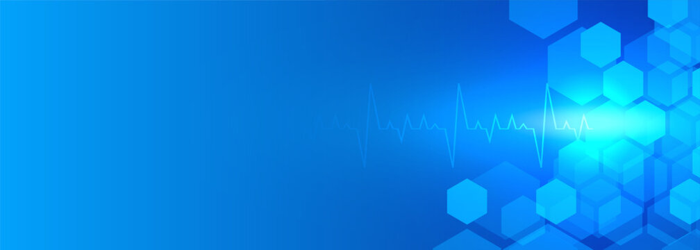 Healthcare And Medical Blue Banner With Text Space