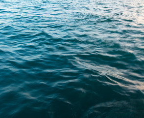 Blue water in the sea