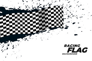 abstract racing flag grunge background