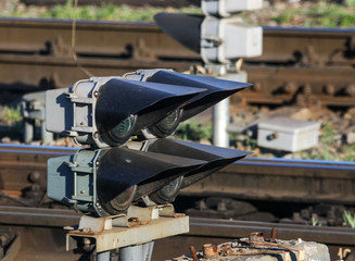 Traffic light for the train