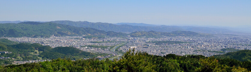 Fototapeta premium 京都一周トレイル 北山コース 展望台からの眺め