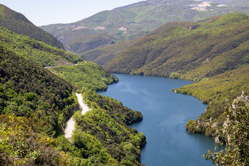 Fototapeta na wymiar The Aliakmonas River in the region of Northern Greece