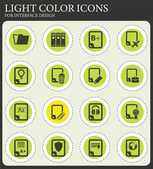 Documents icons set