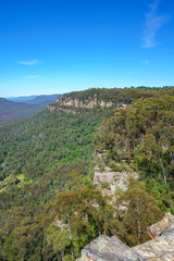 Fototapeta na wymiar hiking the prince henry cliff walk, blue mountains, australia 21