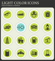 extraction of oil icon set