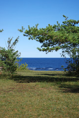 site de la falaise de panga sur l'ile de saaremaa, Estonie