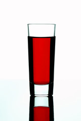 Glass of red drink
