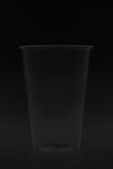 Plastic glass closeup