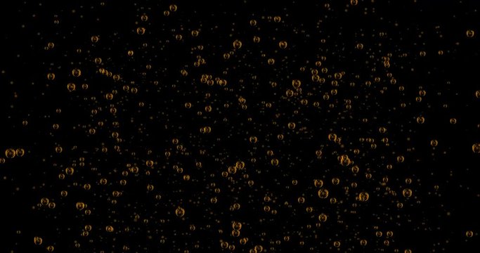 Abstract animation of orange bubbles forming and popping.