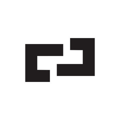 abstract broken chain geometric logo