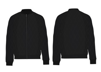 Black autumn jacket. vector illustration