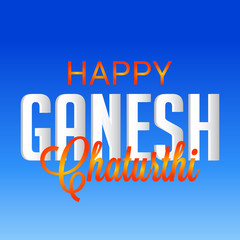 Fototapeta na wymiar Happy Ganesh Chaturthi
