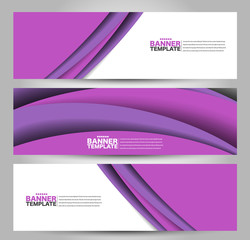 Banner template. Abstract background for design,  business, education, advertisement. Purple color. Vector illustration.