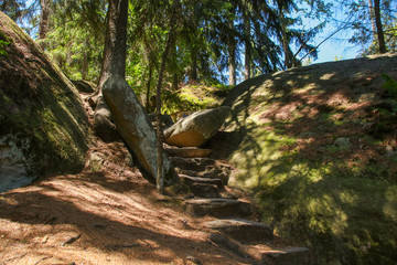 Obraz premium Luisenburg Rock Labyrinth, a boulder field made of granite blocks, Bavaria - Germany
