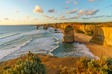 twelve apostles at sunset,great ocean road at port campbell, australia 84